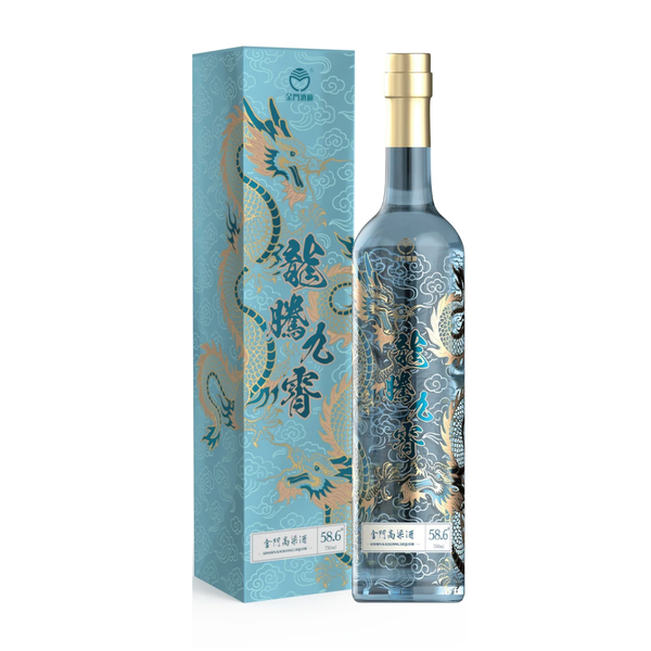 北京工芸品公司　銀製伝統雲龍紋唐獅子摘酒器　288gram高110長175mm 金門高粱龍騰九霄(璀璨藍) 750ML – 酒港菸酒-大甲店